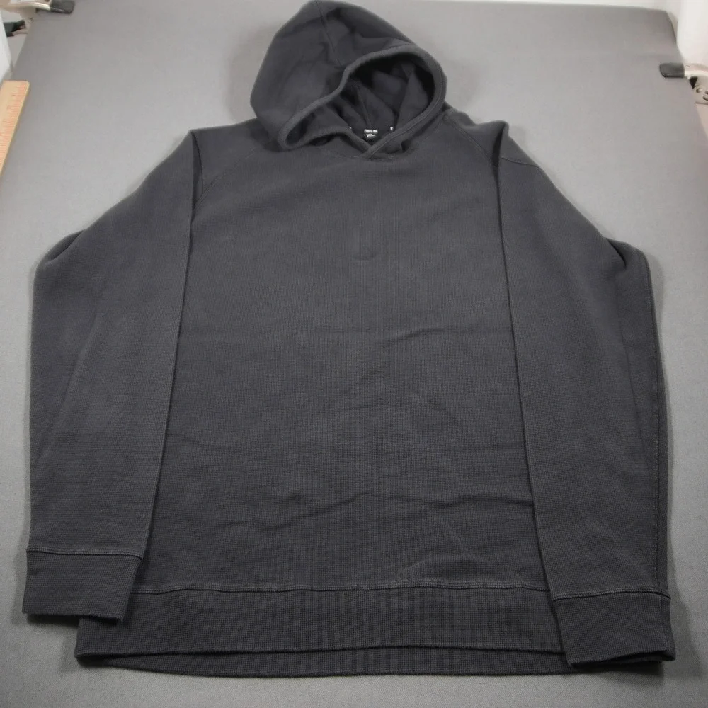 Public Rec Waffle Knit Raglan XL Men Hoodie Thermal Black Gym Essential Pullover